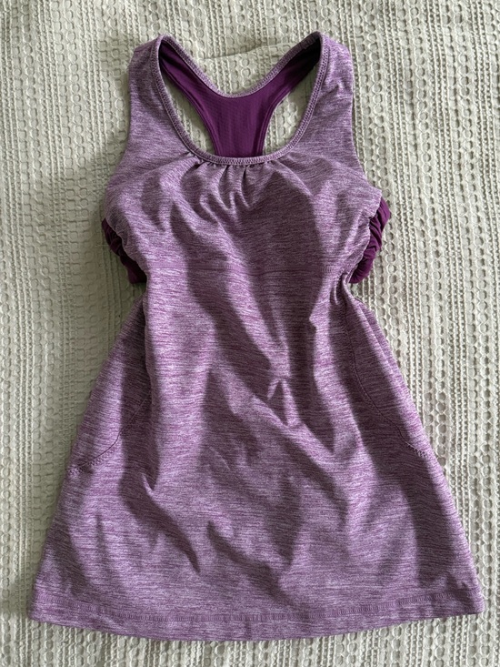 lululemon athletica Tops - lululemon Turbo Tank Heathered Purple Racerback Tank with Built-In Shelf